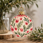 Red Berry and Green Sprig Christmas Acrylic Ornament Wall Decor - MintiHome