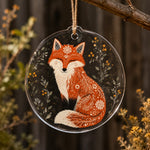 Christmas Snow Folk Fox Acrylic Hanging Wall Decor Ornament - MintiHome