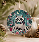 Christmas Knitted Scarf Raccoon Acrylic Hanging Wall Decor Ornament - MintiHome