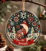 Christmas Joseph Folk Fox Acrylic Hanging Wall Decor Ornament - MintiHome