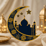 Ramadan Acrylic Hanging Wall Decor – Crescent Mosque Skyline - MintiHome