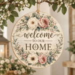 Daily MDF Wood Hanging Wall Decor – Rose Cluster Welcome - MintiHome