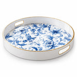 Blue and White China Bird Wedding Plastic Serving Tray Rectangular - MintiHome