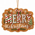 Christmas Candy Letter Wood Hanging Sign – Star Holiday Decor - MintiHome