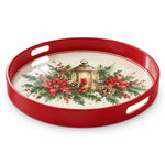 Christmas Decorative Serving Tray – Lantern Poinsettia - MintiHome
