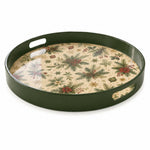 Christmas Pine Branch Berry Serving Tray – Green Rim Holiday Platter - MintiHome