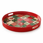 Christmas Plaid Patchwork Plastic Serving Tray – Holly Holiday Decor - MintiHome