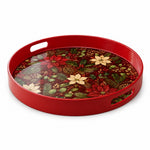 Christmas Santa Claus Red Plastic Serving Tray - Holiday Design - MintiHome