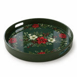 Christmas Wreath Green Plastic Serving Tray - Holiday Motif - MintiHome
