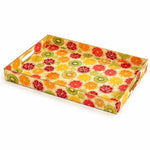 Citrus Kiwi Serving Tray - Sunny Yellow Slice Decor - MintiHome