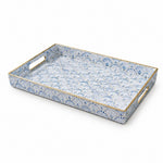 Daily Blue Fan Pattern Plastic Serving Tray – Geometric - MintiHome