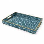 Daily Decorative Plastic Serving Tray – Blue Daisy Meadow - MintiHome