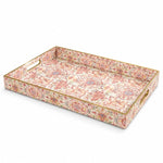Daily Decorative Plastic Serving Tray – Blush Coral Damask Tile - MintiHome