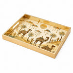Desert Camel Glass Serving Tray – Palms Dunes Folk Art - MintiHome