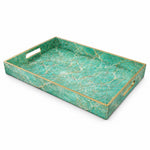 Green Turquoise Marble Plastic Serving Tray – Full Print Border - MintiHome