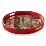 Leopard Print Floral Serving Tray – Botanical Safari Design - MintiHome