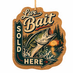 Live Bait Sold Here MDF Wood Hanging Wall Decor – Lake - MintiHome