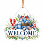 Lobster Blue Truck USA Acrylic Hanging Wall Decor Welcome Sign - MintiHome