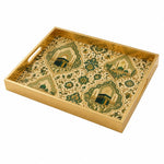 Mecca Kaaba Glass Serving Tray – Green Mosque Filigree - MintiHome