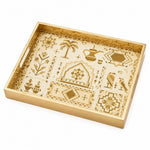 Middle East Tribal Geometric Glass Serving Tray – Camels - MintiHome