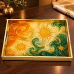 Desert Camel Glass Serving Tray – Palms Dunes Folk Art - MintiHome