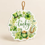 Lucky Four Leaf Clover Acrylic Hanging Wall Decor – Irish Charm Sign - MintiHome