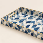 Daily Decorative Plastic Serving Tray – Daisy Gingham Meadow - MintiHome