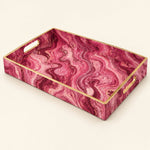 Daily Decorative Plastic Serving Tray – Mint Liquid Marble - MintiHome