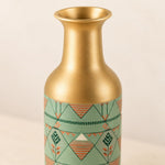 Sand Lattice Metal Flower Vase – Sage Sprig Triangle - MintiHome