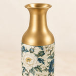 Emerald Bloom Metal Flower Vase – Navy Burgundy Peony Gilded Branch - MintiHome