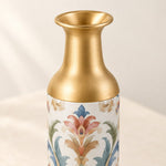 Iznik Medallion Metal Flower Vase – High Key Palmette Rosette - MintiHome