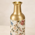 Persian Posy Metal Flower Vase – Cream Rose Bluebird - MintiHome