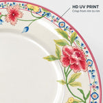 Wedding Personalized Floral Charger Plate – Roses Peony Monogram - MintiHome