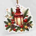 Knit Santa Reindeer Sled Acrylic Hanging Wall Decor – Christmas Hearts - MintiHome