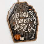 Whimsical Halloween Ghost MDF Wood Hanging Wall Decor – Pumpkin - MintiHome