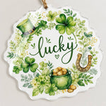 Lucky Four Leaf Clover Acrylic Hanging Wall Decor – Irish Charm Sign - MintiHome