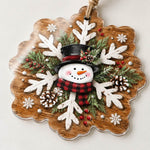 Traditional 2D Flat Print Wooden Santa Acrylic Hanging Sign - MintiHome