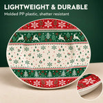 Christmas Decorative Charger Plate – Navy Nordic Reindeer - MintiHome