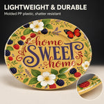 Home Sweet Home Decorative Plastic Plate – Berry Floral - MintiHome
