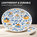 Thanksgiving Gold Maple & Pine Cone Charger Plate – Autumn Botanical Holiday Decor - MintiHome