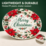 Christmas Decorative Charger Plate – Gold Garland Wreath - MintiHome