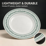 Navy Gold Floral Scroll Decorative Plastic Plate – Delft Border - MintiHome