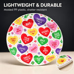 Valentine's Day Decorative Charger Plate – Lace Heart Gingham Ribbon - MintiHome