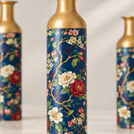 Emerald Bloom Metal Flower Vase – Ivory Chinoiserie Songbird Peony - MintiHome