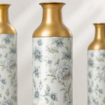 Persian Posy Metal Flower Vase – Teal Chintz Peony - MintiHome