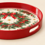 Christmas Decorative Serving Tray – Woodland Fox Engraving - MintiHome
