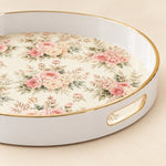 Grey Silver Gold Damask Baroque Wedding Plastic Serving Tray - MintiHome