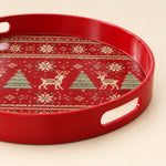 Christmas Decorative Serving Tray – Fair Isle Snowflake - MintiHome