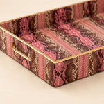 Cream Blue Paisley Plastic Serving Tray – Full Print Border - MintiHome