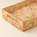 Daily Decorative Plastic Serving Tray – Dark Green Fern Bloom - MintiHome